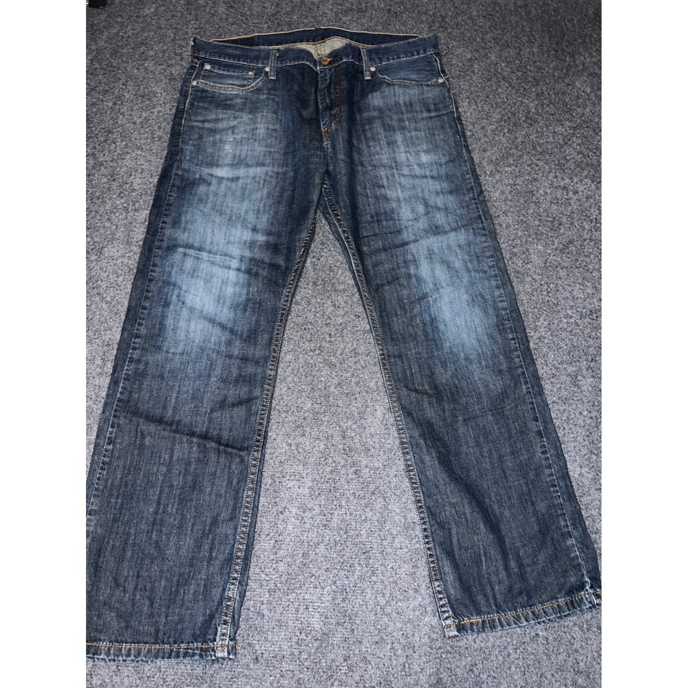 Levis 514 Straight Fit Mens Blue Denim Jeans Size 36x29 Medium Wash
